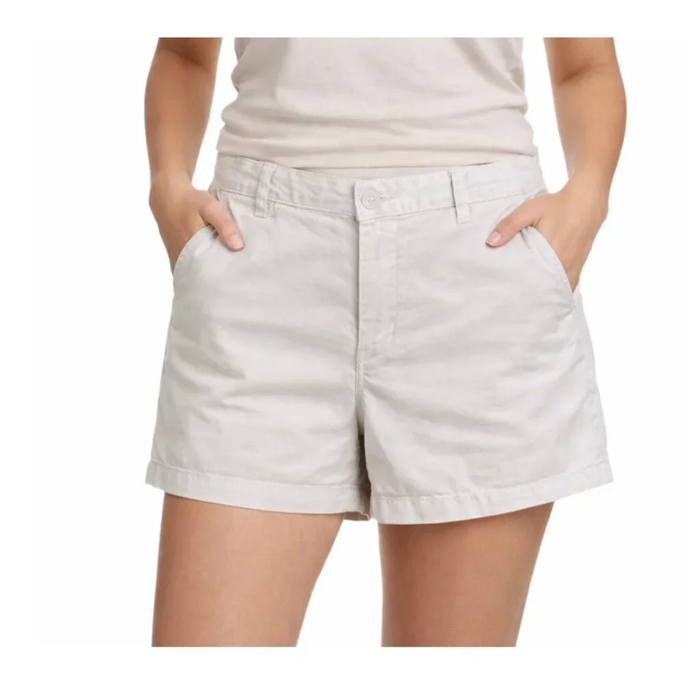 Bonobos shorts tan/khaki mid-rise cotton blend safari pockets SZ 35